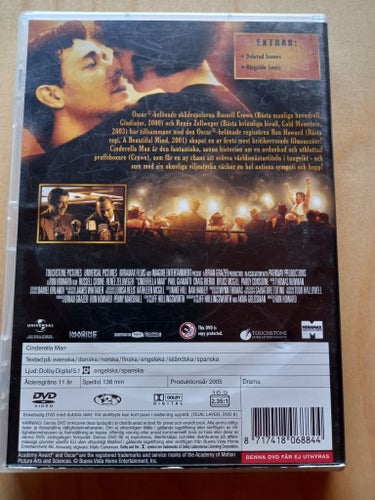 DVD-FILM "CINDERELLA MAN" MED RUSSEL CROWE OCH RENEE ZELLWGER FRÅN 2005