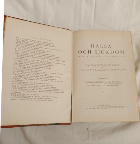Hälsa och Sjukdom av Eskelin och Thillgren, 1939