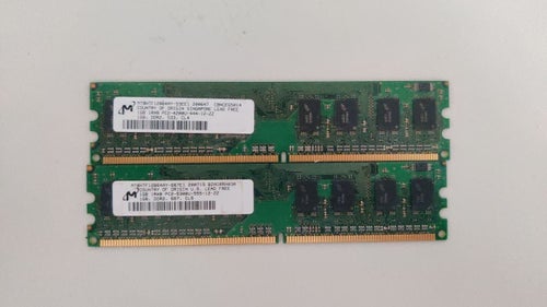 Micron 1GB PC2-4200U and 1GB PC2-5300U RAM Modules, 2 pcs