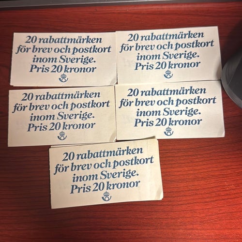 100 rabattmärken i 5 häften