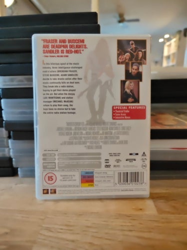 Airheads DVD med Brendan Fraser, Steve Buscemi och Adam Sandler.