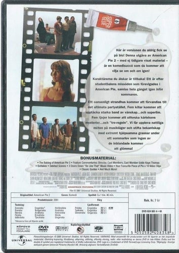 American pie 2 - Unrated, extended (Svensk text)