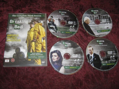 BREAKING BAD SÄSONG 3 (BRYAN CRANSTON,AARON PAUL) 4-DISC DVD
