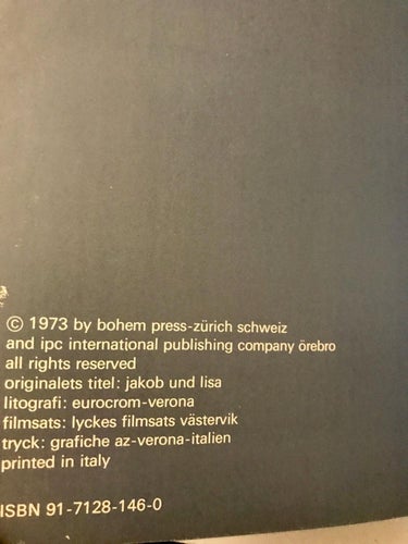 JAKOB, LISA OCH DJUREN Marta Koci Britt G. Hallqvist 1973
