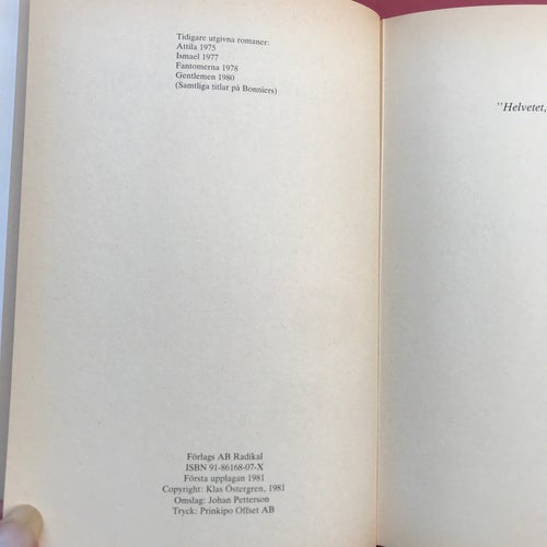 GIGANTERNAS BRUNN Klas Östergren 1981