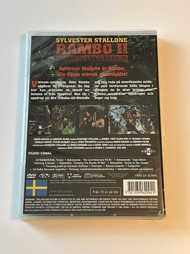 Rambo 2 - First blood part 2 (1985). Inplastad DVD