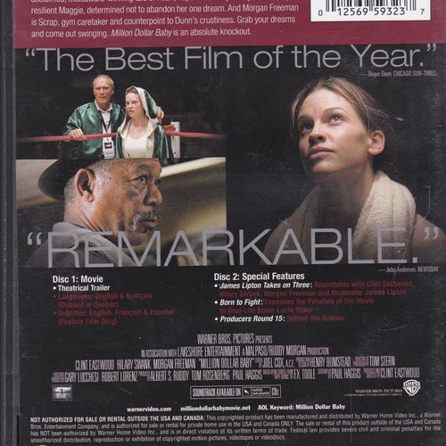 DVD / Million Dollar Baby / 2-disc / OBS! Region 1 / Hilary Swank / Nyskick