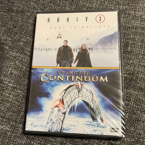 STARGATE CONTINUUM / ARKIV X - I WANT TO BELIEVE. INPLASTAD SVENSK UTGÅVA!