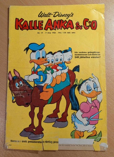 SERIETIDNING. Kalle Anka & C:o Nr 19 1968 (läsexemplar)