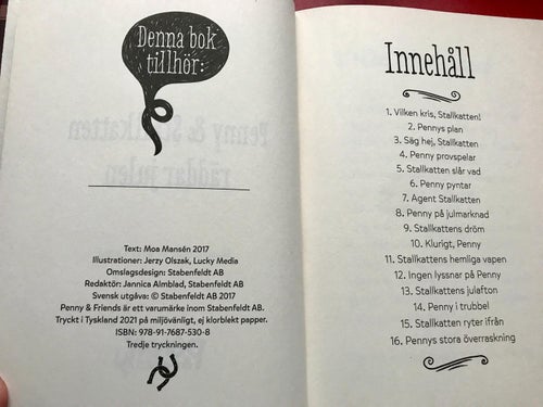 PENNY OCH STALLKATTEN RÄDDAR JULEN Moa Mansén 2017