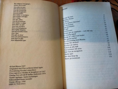 Fem räddar en hemlighet - Enid Blyton, Very Fine plus
