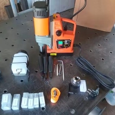 13000N 50mm elektrisk borrpress med 6 borr, multifunktionell magnetisk borrpress