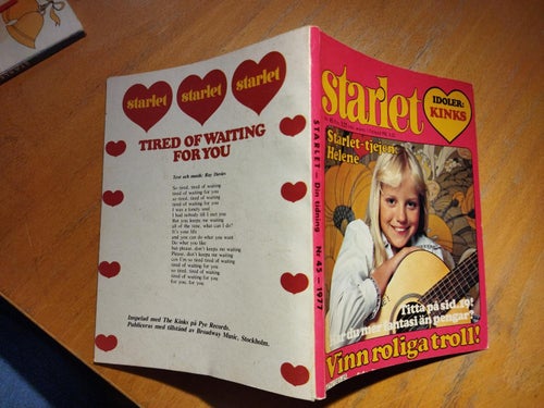 Starlet 1977 nr 45 Starlet tjejen Helene, Kinks,. Very Good plus