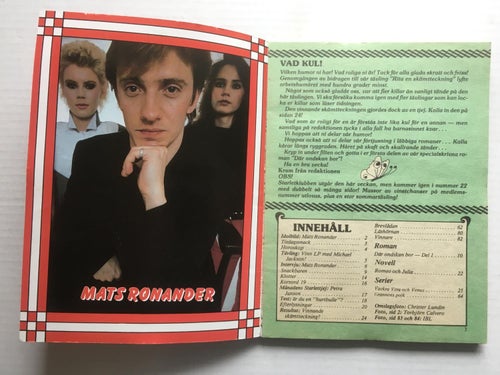 Starlet Nr 19 1984 - idolbilder MATS RONANDER , JODIE FOSTER , Michael Jackson