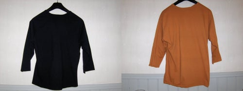 2 st tröjor Tigertryck Trekvartsärm Knappt använda S / 42/44 Svart brun-orange