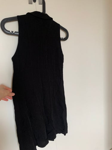Flash svart topp, storlek S
