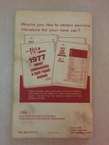 1977 Ford Owner's Guide