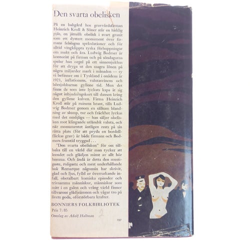 Erich Maria Remarque - Den svarta obelisken : Historien om en försenad ungdom