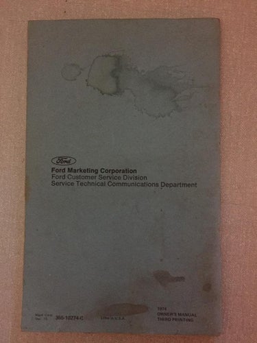 1974 Ford Owner's Manual