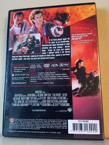 Dödligt vapen 2, Directors cut, dvd