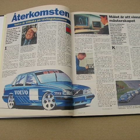VOLVO Tidning Ratten Inbunden 1994 850 m. flak Original cup PV53 850 HGV Racing