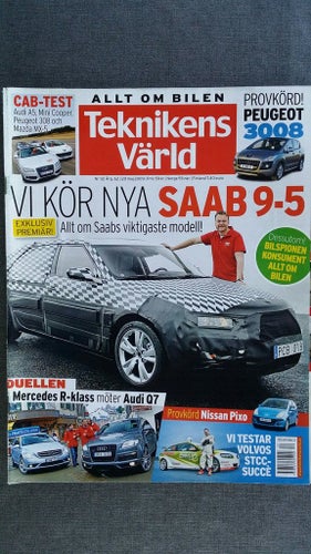Teknikens Värld nr 12 2009: Peugeot 308 CC, Audi A5 Cab, Mazda MX-5, Mini Cab