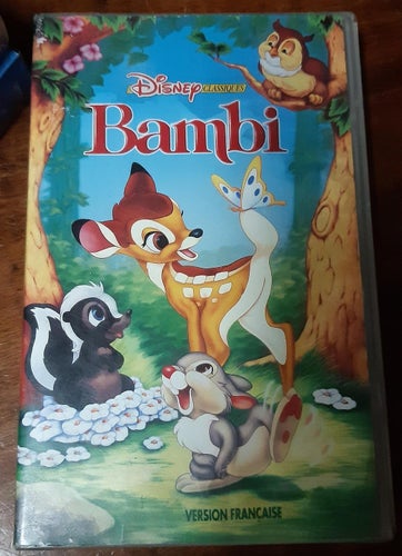Walt Disney BAMBI FRANSK VERSION VHS PAL tecknad barn film Fransk