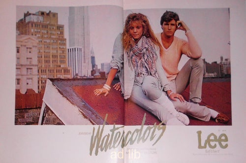 LEE JEANSWEAR - WATERCOLORS, TIDNINGSANNONS 1983