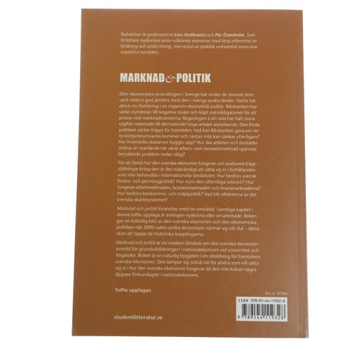 Lars Hultkrantz & Pär Österholm - Marknad & Politik