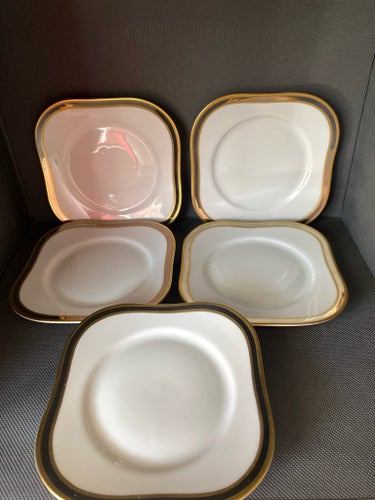5 Hackefors assietter 15 cm - Guld/Platina