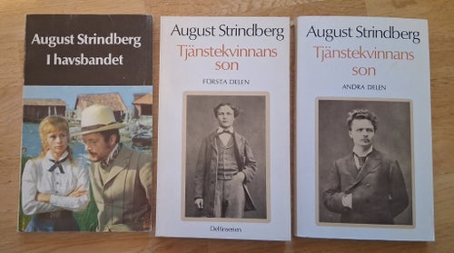Bokpaket August Strindberg/I havsbandet/Tjänstekvinnans son del I-II