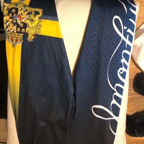 IMONFIYA svarta, blåa, gula träningsbyxor, storlek S