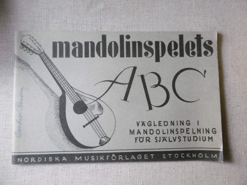 Litet häfte, Mandolinspelets ABC, 1949
