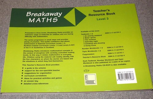 Breakaway Maths - Teacher's Resource Book Level 3