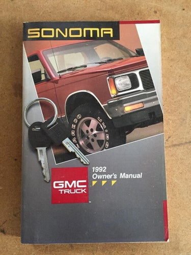 1992 GMC Sonoma Owner's Manual