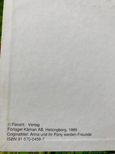 ANNA OCH PONNYN BLIR VÄNNER Maria Covi 1989