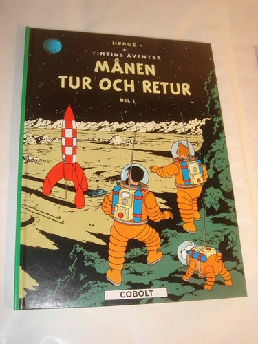 Tintins äventyr 17 - Månen tur och retur INB. NY Cobolt