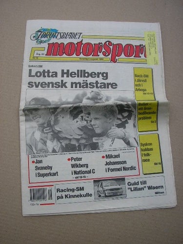 Idrottsbladet Motorsport 1992 Nr.16 m. bl.a. Rally