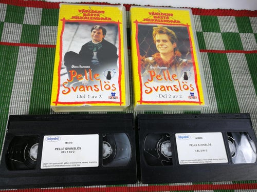 VHS Pelle Svanslös (Julkalender 1997 Katt Uppsala Björn Kjellman)
