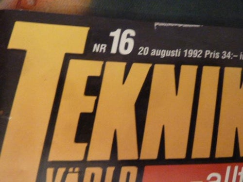 TEKNIKENS VÄRLD, NR 16 - 1992, TIDNING