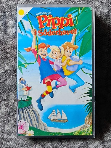 PIPPI I SÖDERHAVET - ,SVENSK TAL - VHS .