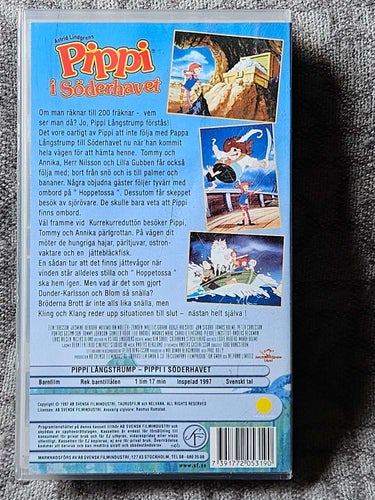 PIPPI I SÖDERHAVET - ,SVENSK TAL - VHS .