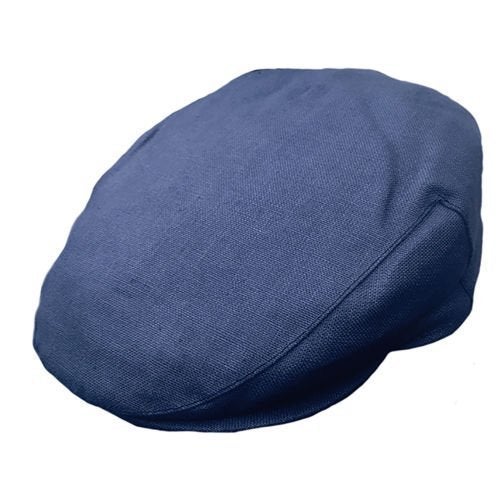 Mörkblå linnekeps. Failsworth Hats, small 56 cm