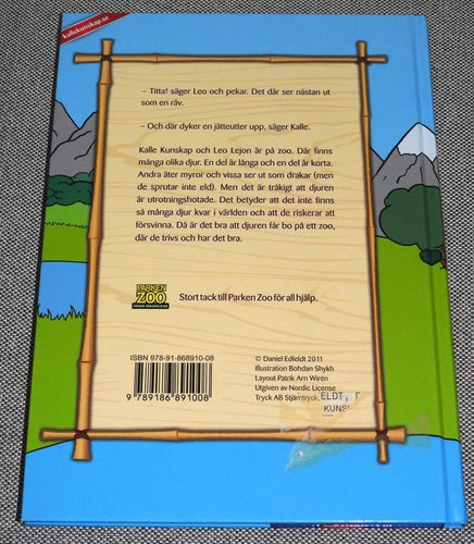 Kalle Kunskap på zoo av Daniel Edfeldt Inbunden bok. Nordic Softsales.2012