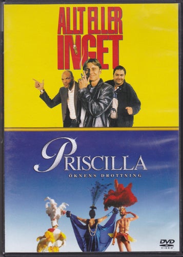 DVD 2i1 / Allt Eller Inget + Priscilla Öknens Drottning / 2-disc / Fint skick