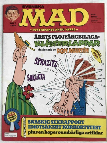 MAD - 1985:7 VG-FN med färgplojbilaga