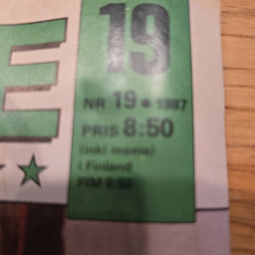 Serie magasinet Nr 19 1987