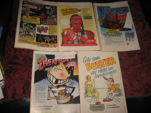 5 ST BUSTER SERIETIDNING NR 24 1984 + NR 10 1986 + NR 4 + NR 20 1987 +NR 15 1989