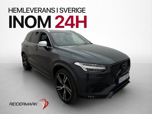 Volvo XC90 D5 AWD R-Design 7-Sits Pano HUD Kamera Skinn Drag
