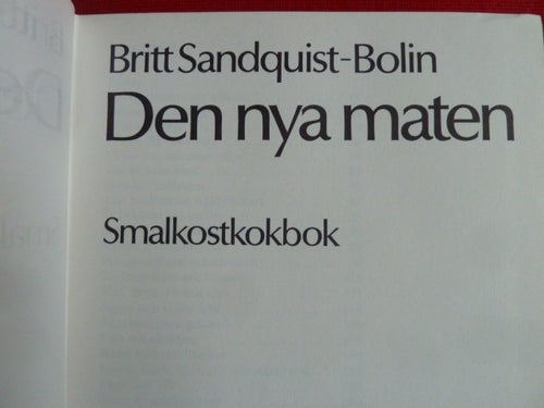 DEN NYA MATEN, SMALKOSTKOKBOK, B.S-BOLIN, 1977, BOK, BÖCKER